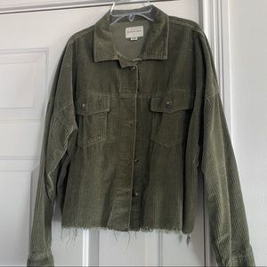 Cropped American Eagle Corduroy Shacket